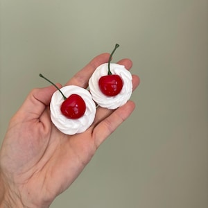 whipped cream cherry magnets
