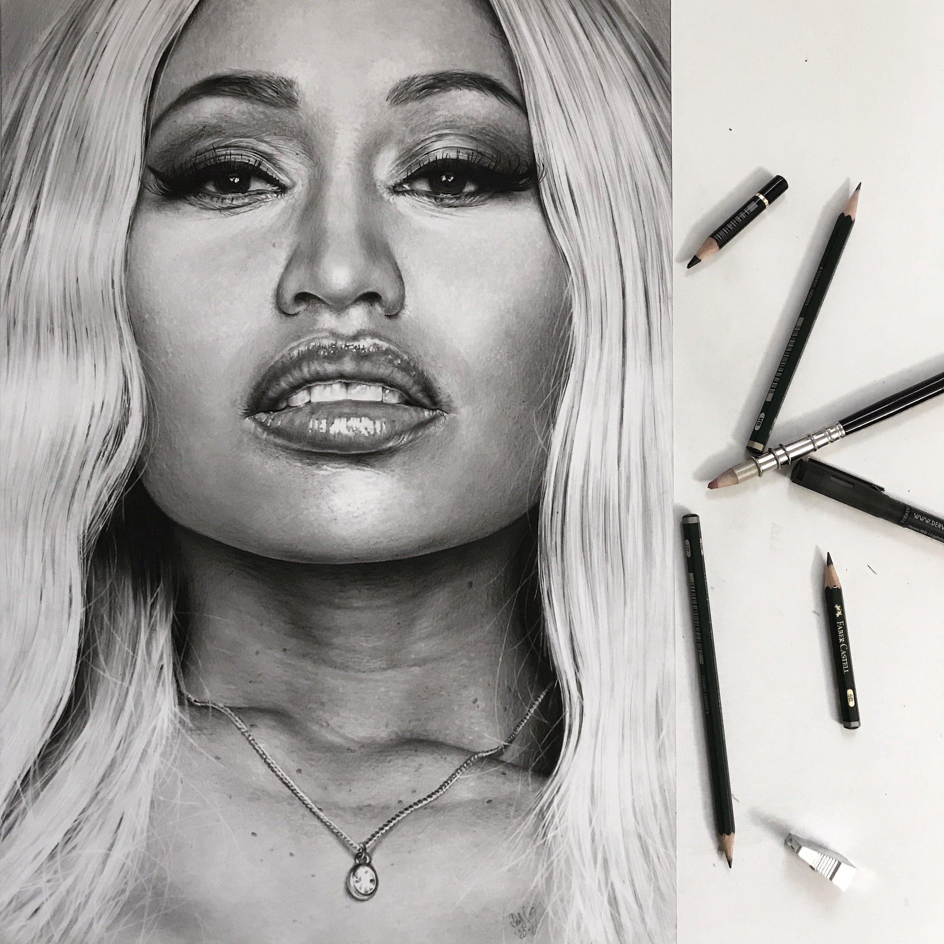 Original Nicki Minaj Drawing 42x30cm Etsy