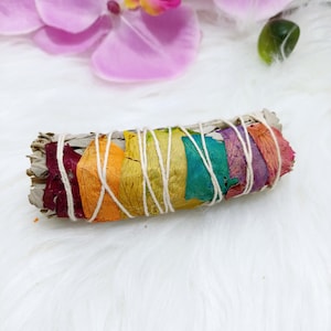 Bâton de Sauge 7 Chakras - Purification d&#39;énergie naturelle