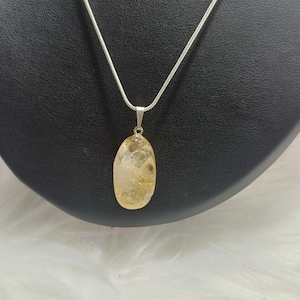 Heated Citrine Pendant Necklace – Yellow Stone Jewelry – Bright and Elegant Necklace