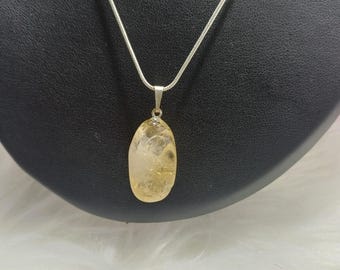 Citrine heated pendant, natural stone