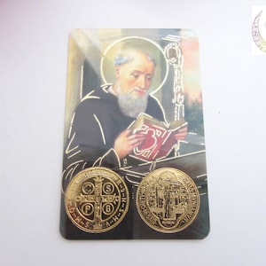 Carte religieuse Saint benoit, protection magie noire image 1
