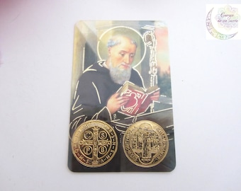 Saint Benedict Prayer Card – Holy Card with Prayer of Protection, Catholic Gift