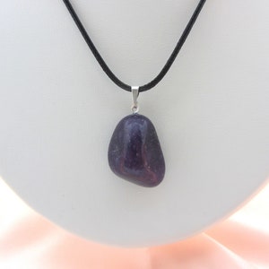 Natural Lepidolite Pendant – calming stone, handmade healing crystal jewelry image 5