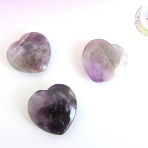 Heart amethyst, natural stone, A quality