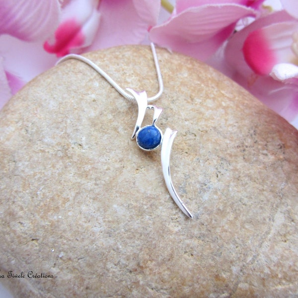 Collier lapis lazuli, argent 925