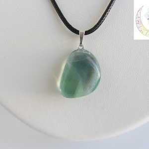 Green Fluorite pendant, natural stone, healing meditation