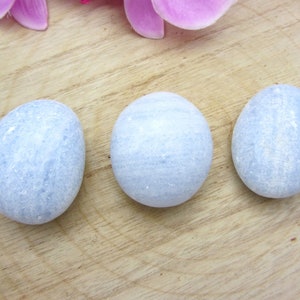 Pebble blue chalcedony stone, quality A