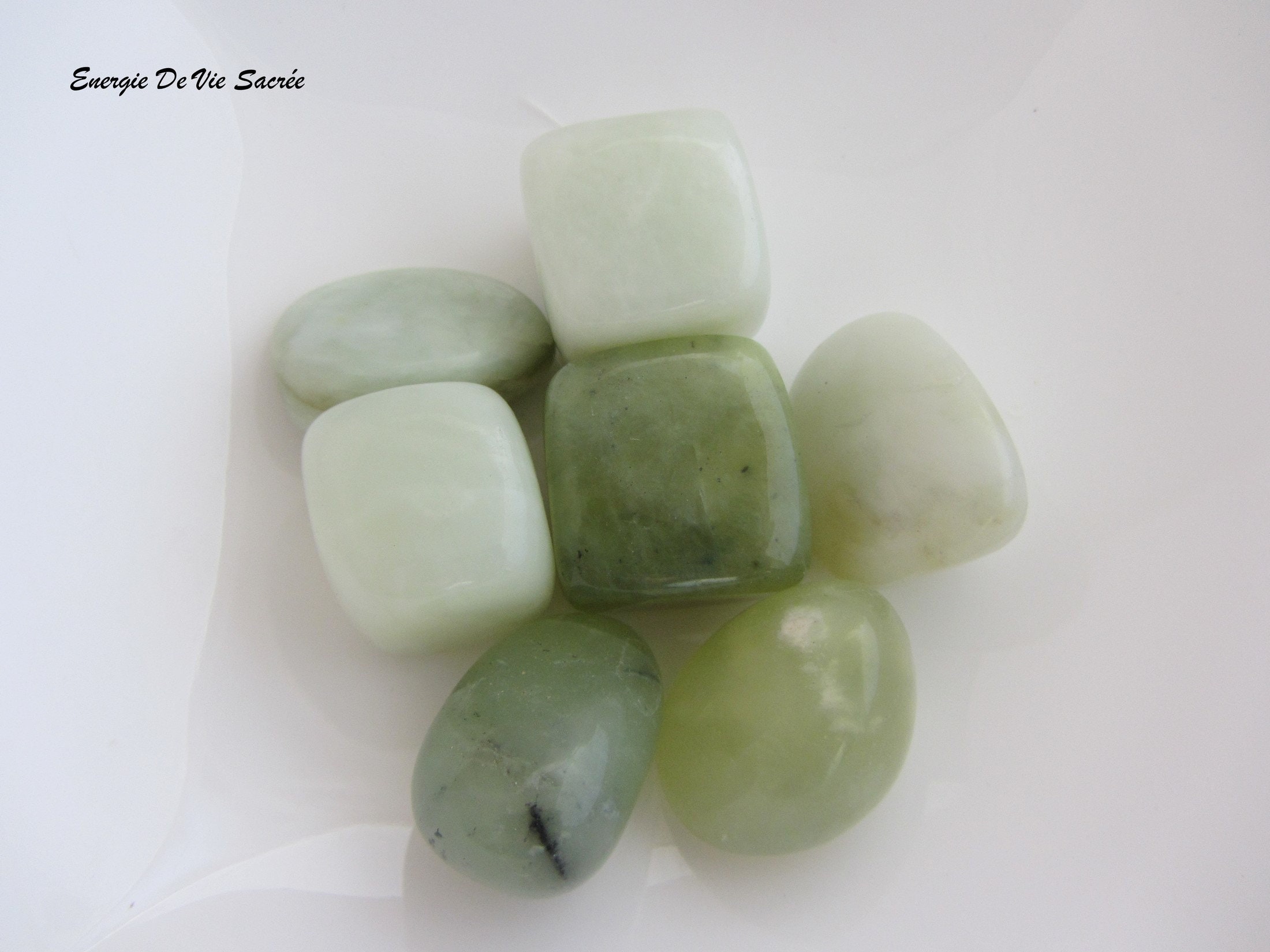 Jade de Chine Pierre Roulée 20 - 30 mm, Qualité Aa, Connexion Au Divin, Sagesse, Système Immunitaire