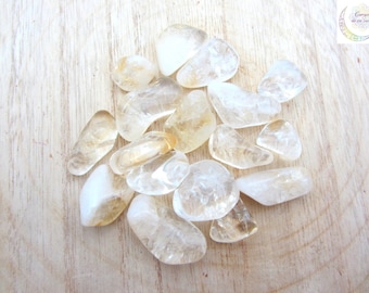 Citrine chauffée pierre roulée qualité A