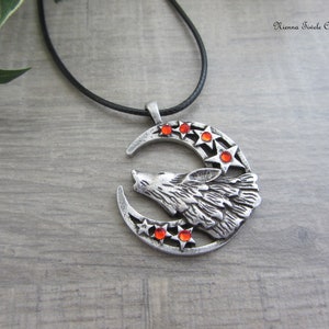 Wolf necklace, totem animal, shaman