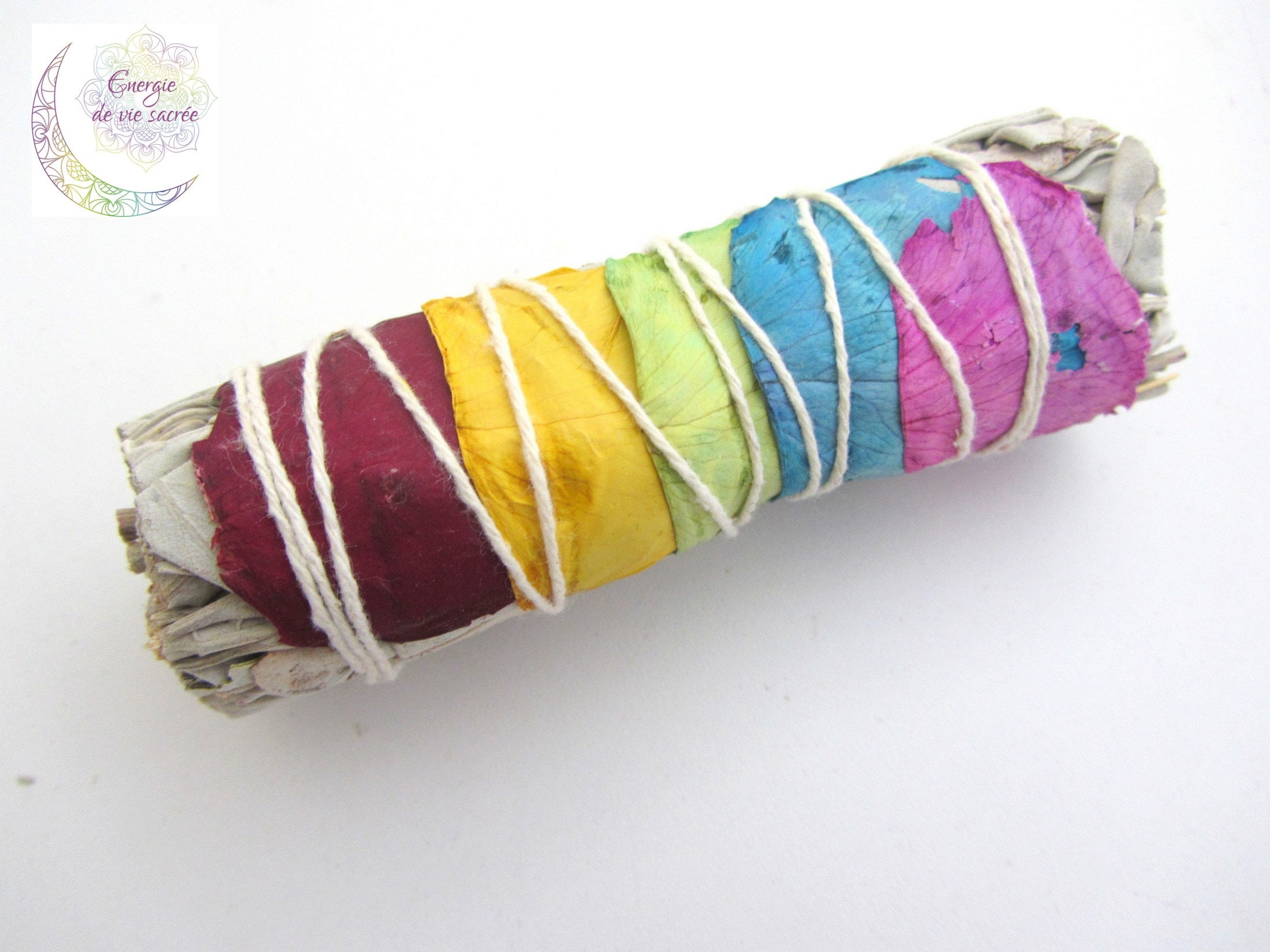 Sauge Blanche 7 Chakras, Bâton de Fumigation, Purification Des Lieux