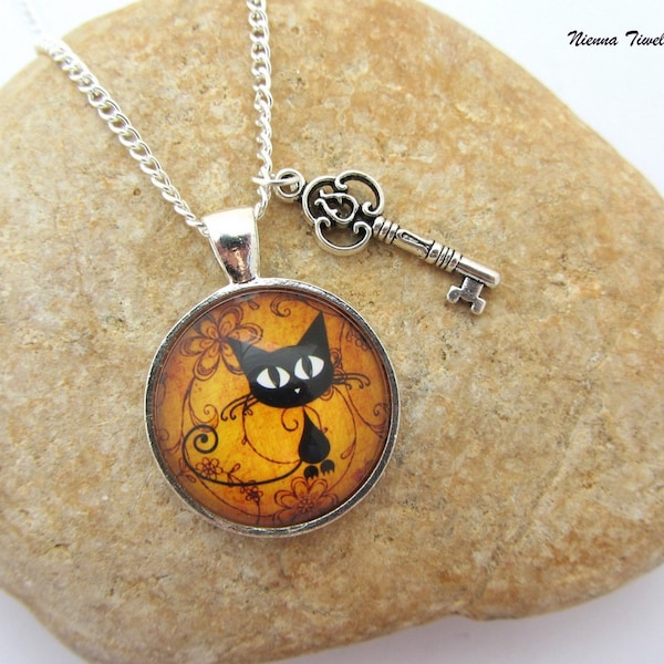 Collier chat noir halloween