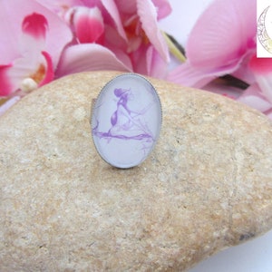 Cabochon ring adjustable fairy