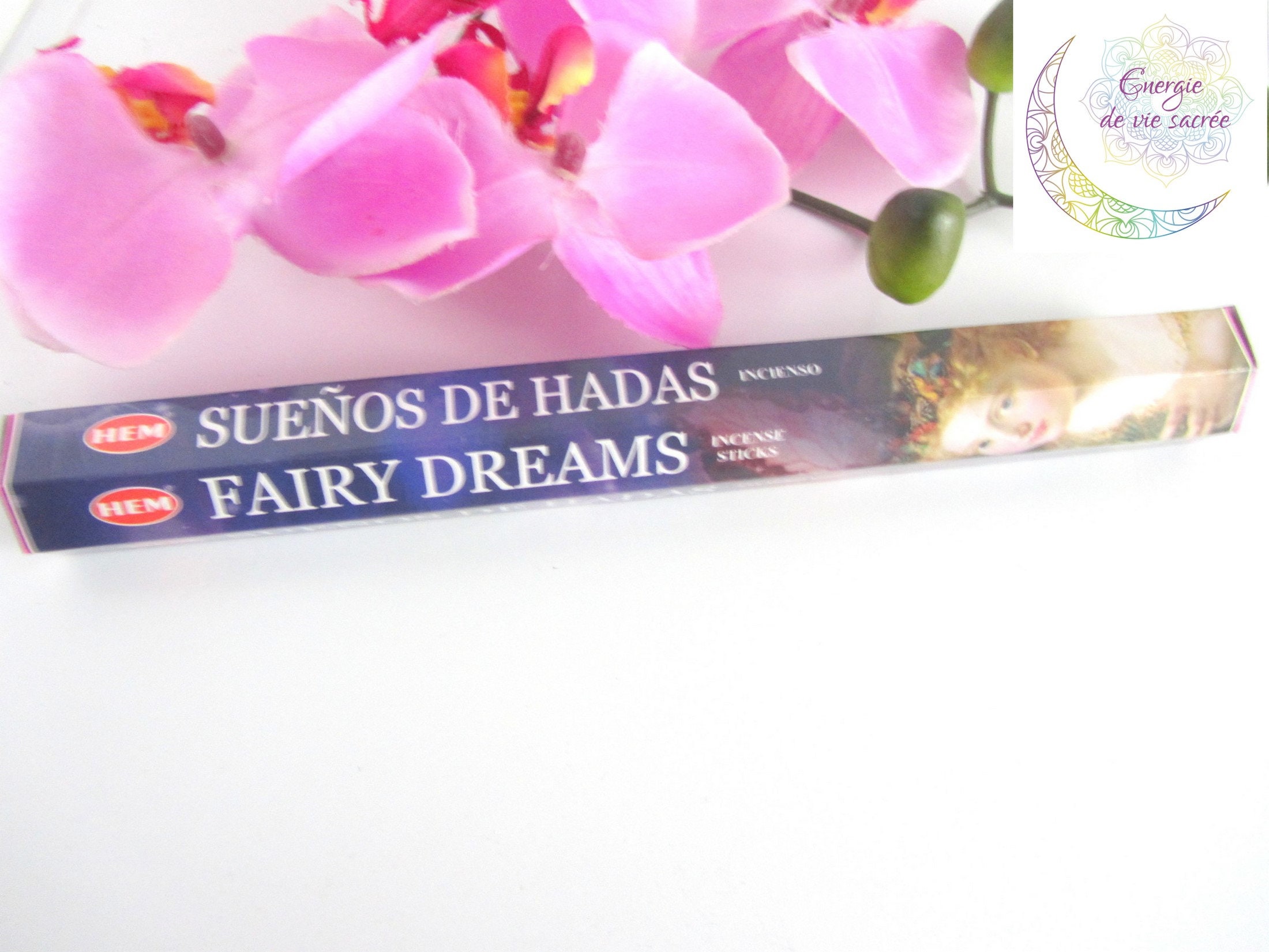 Encens Fairy Dream, Encens Naturel d'inde Boîte de 20 Bâtonnets, Krishan