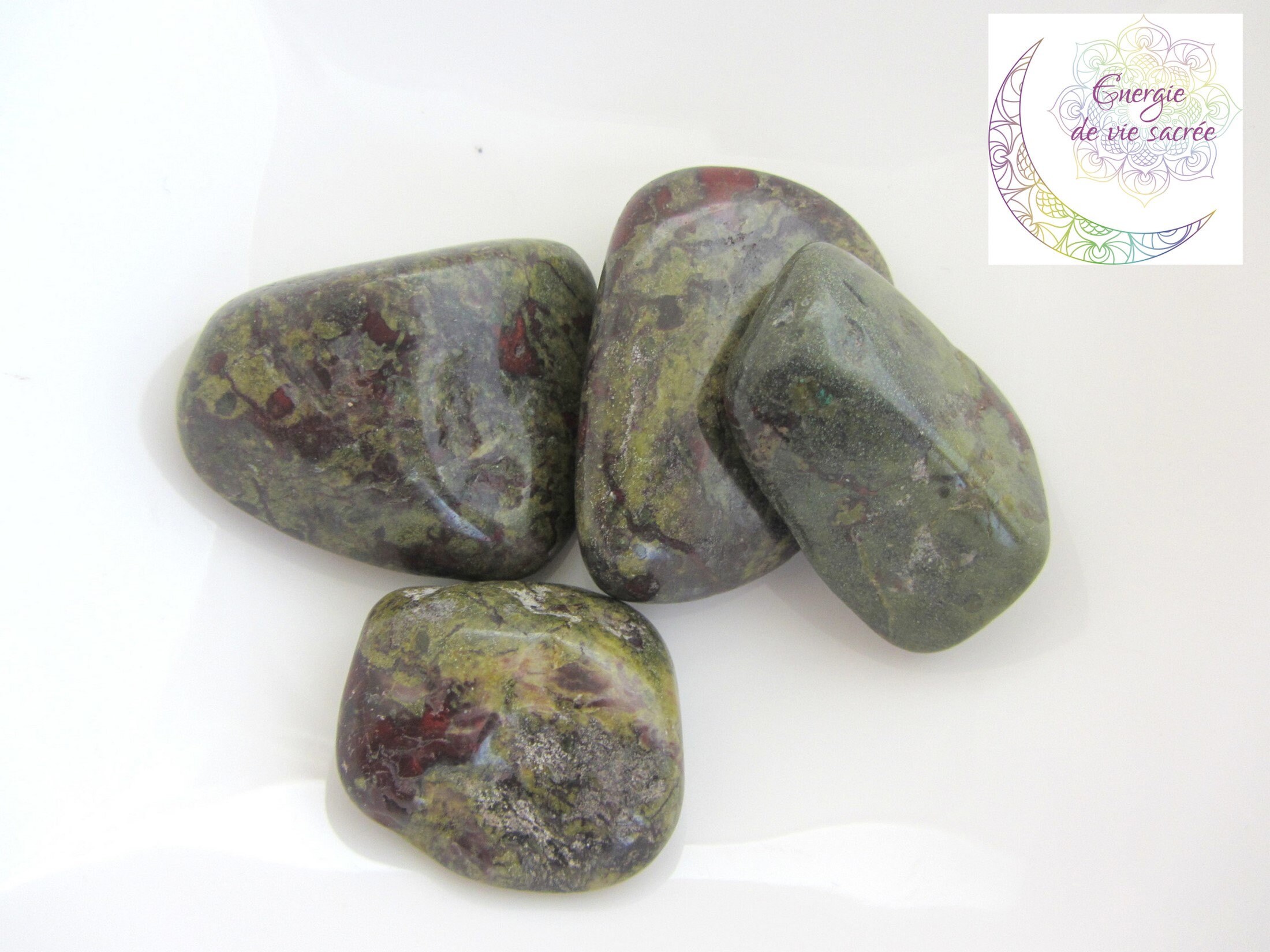 Jaspe Sang de Dragon, Pierre Roulée 20 à 30mm, Qualité A, Sommeil, Ancrage, Patience