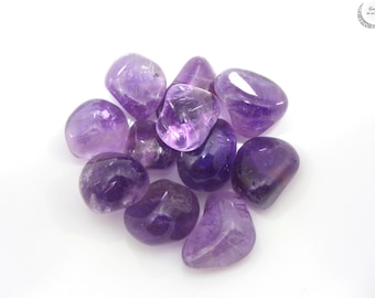Amethyst tumbled stone, AB quality