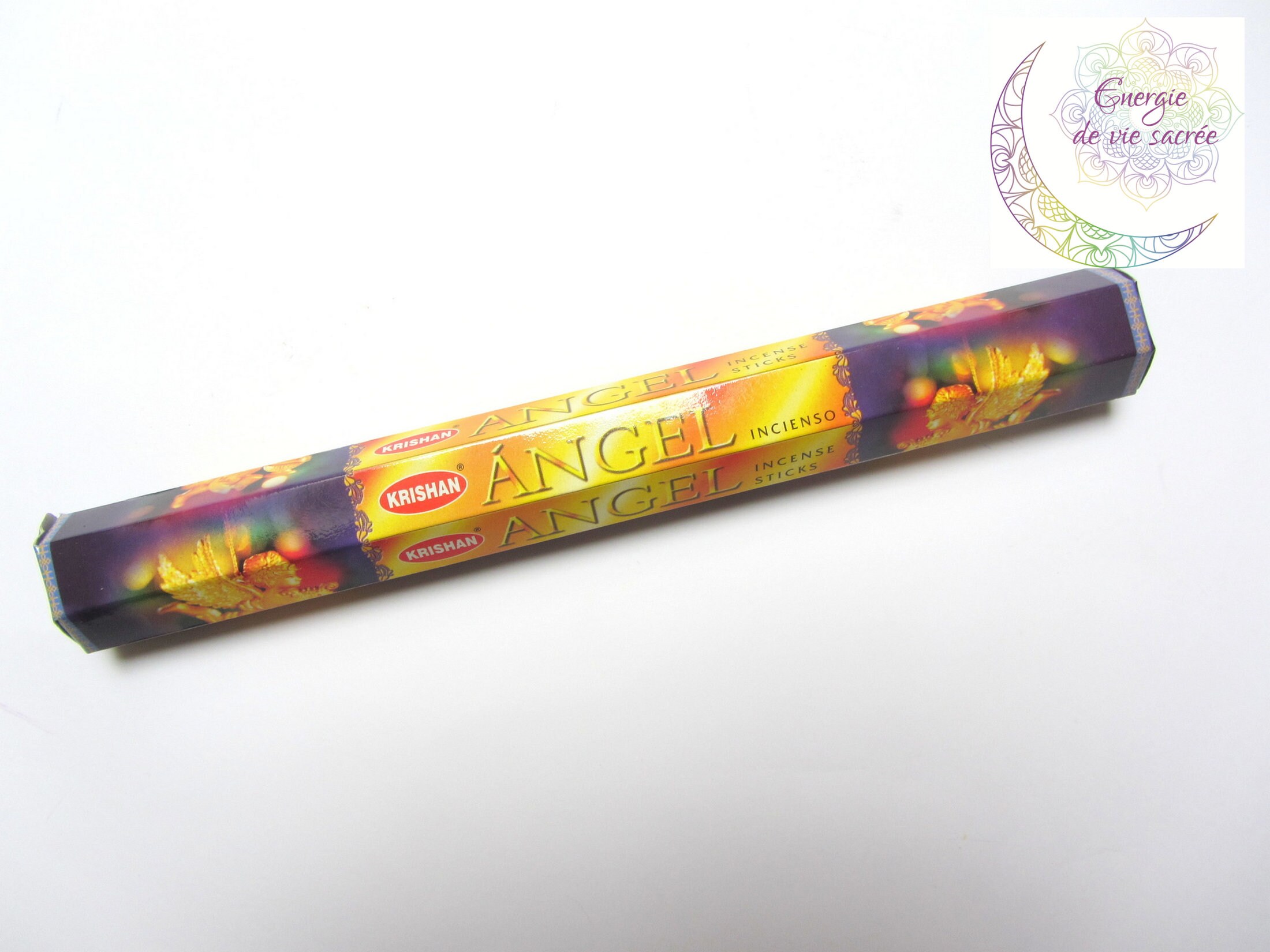 Encens Ange, Encens Naturel d'inde Boîte de 20 Bâtonnets, Krishan