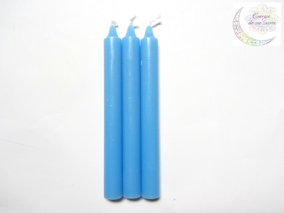 Bougie Bleue – 100% Parafine, Mèche Coton, Ambiance Apaisante, Décoration Maison