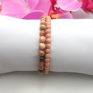 Rhodochrosite bracelet, A quality, natural stone