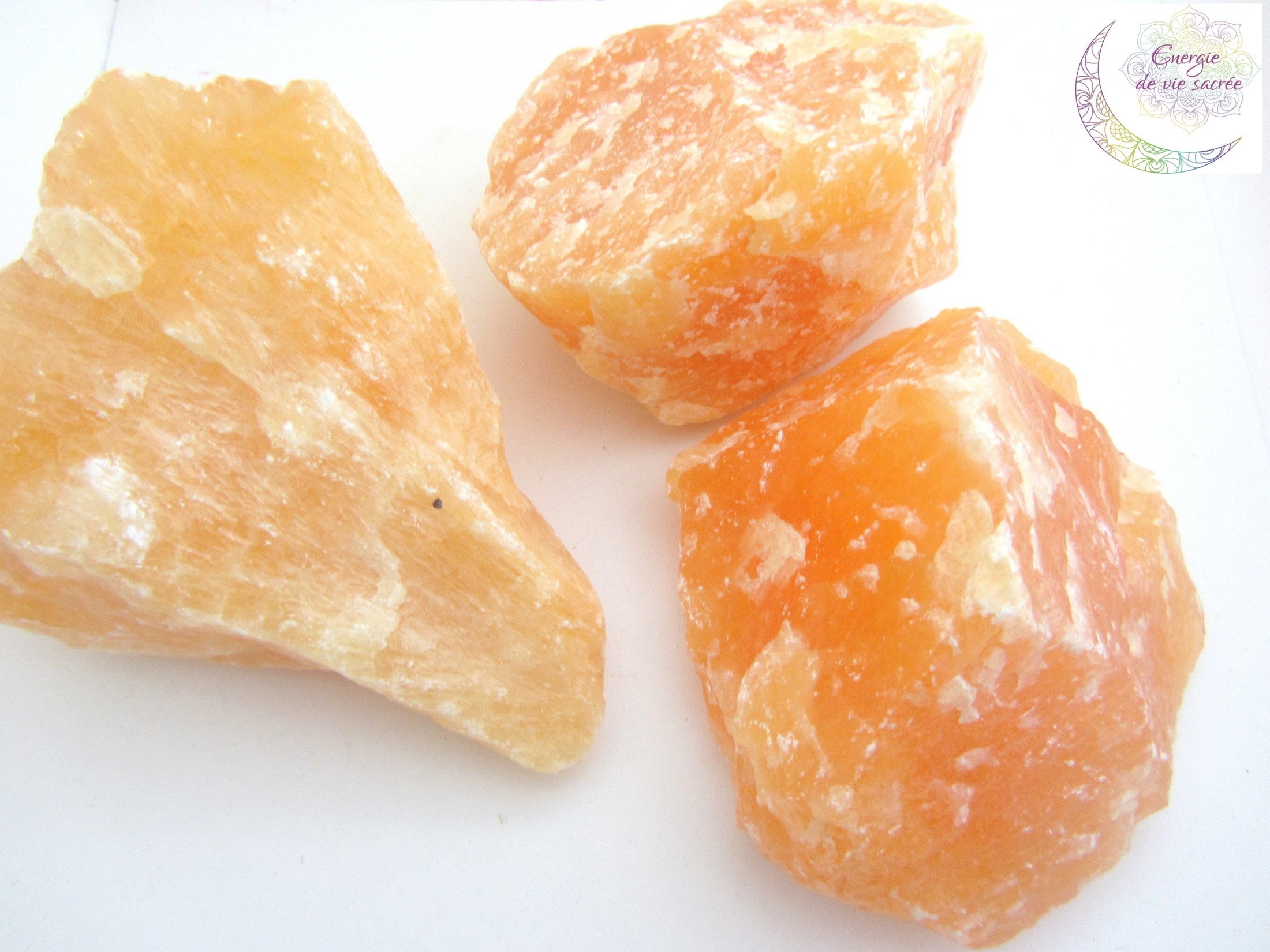 Calcite Orange, Pierre Naturelle, Brute, Qualité A, de Bien Être