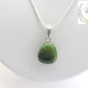 Nephrite jade pendant, natural stone