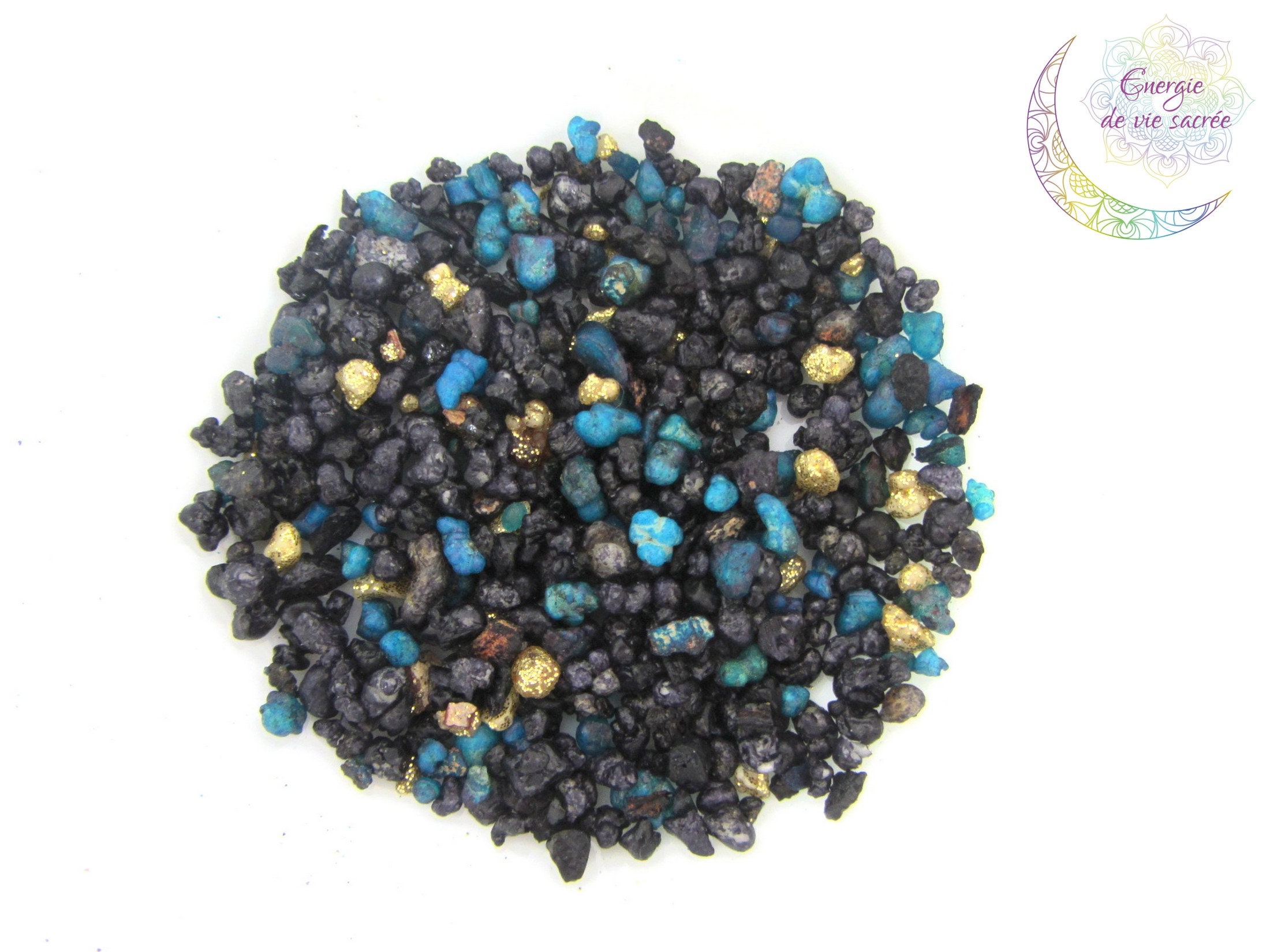 Encens Vierge Noire 100G, Encens en Grains, Purification Guérison, Fabrication France