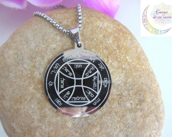 Collier talisman pentacle du soleil et de la liberté