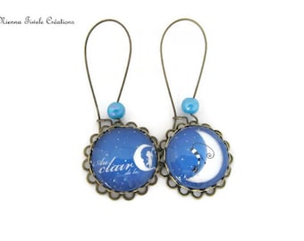 Pendientes de gato de luna celestial