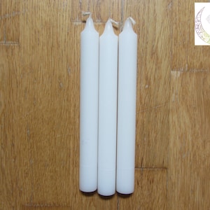 bougie blanche paraffine 100% meche coton déco maison