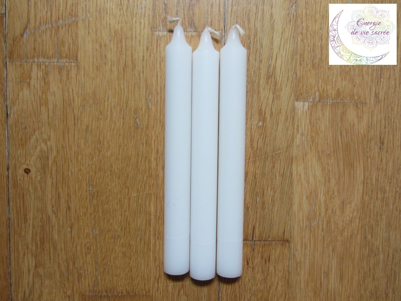 bougie blanche paraffine 100% meche coton déco maison