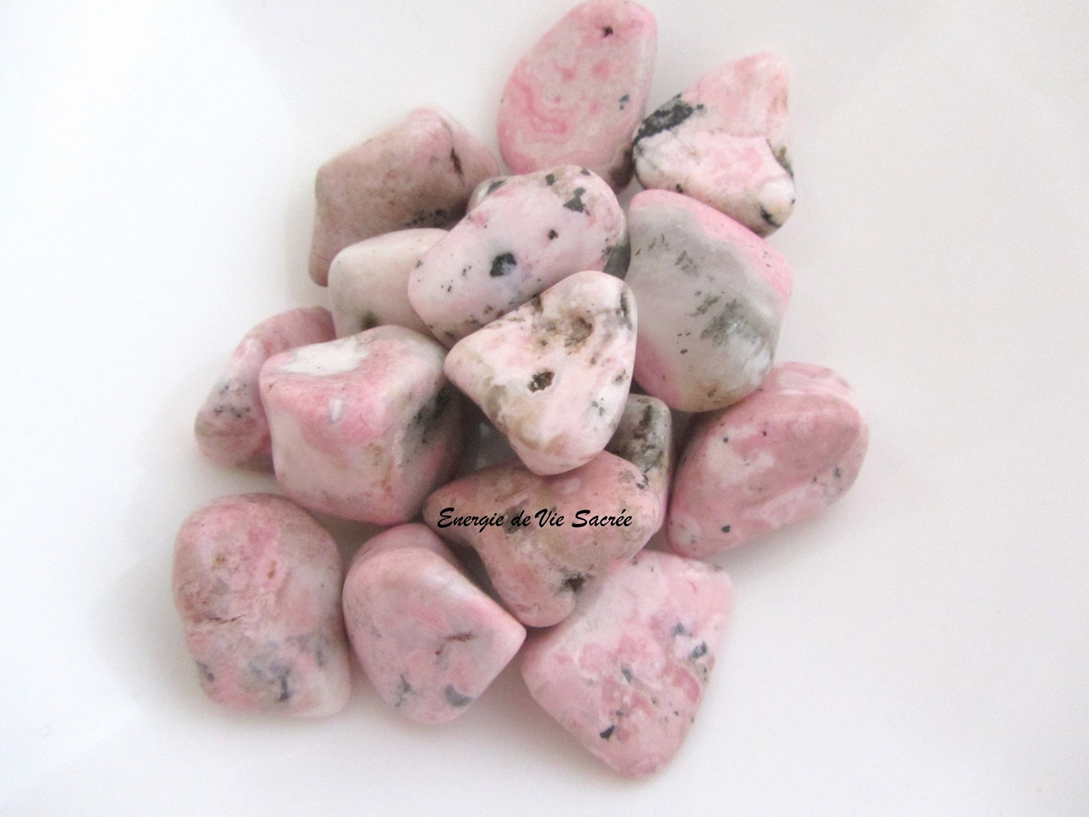 Rhodocrosite Pierre 20 à 30mm, Qualité Extra, Contre Le Stress, La Dépression, Aide Pour Rate et Coe