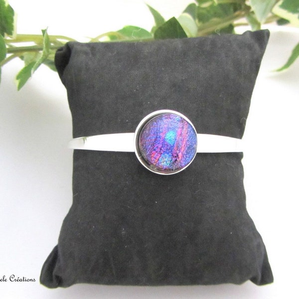 Dichroic purple bracelet