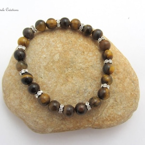 Tiger Eye Bracelet  – Natural Stone Protection Jewelry - Handmade Energy Bracelet