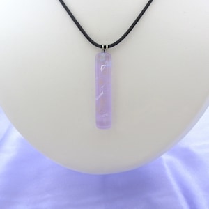Fused dichroic glass pendant, purple blue