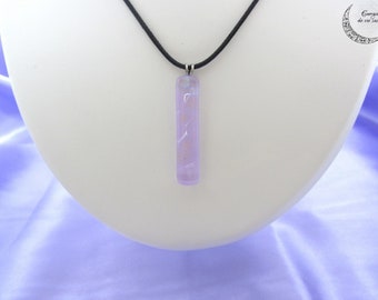 Fused dichroic glass pendant, purple blue