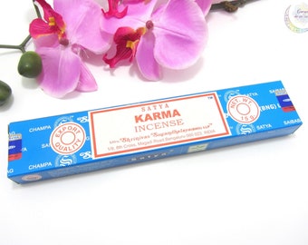 Incenso Karma Satya, caixa com 12 varetas, Índia