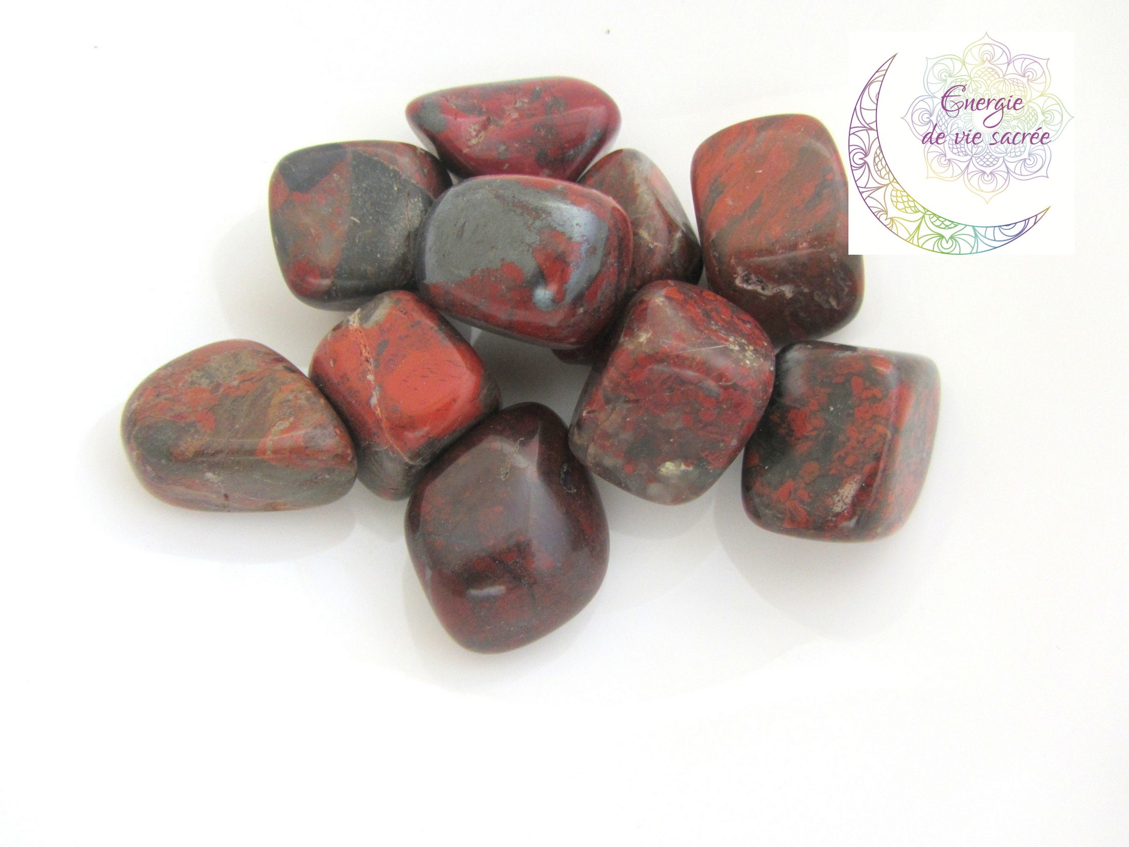 Jaspe Breschia Pierre Roulée, 10 -202 mm, d'ancrage et de Sérénité