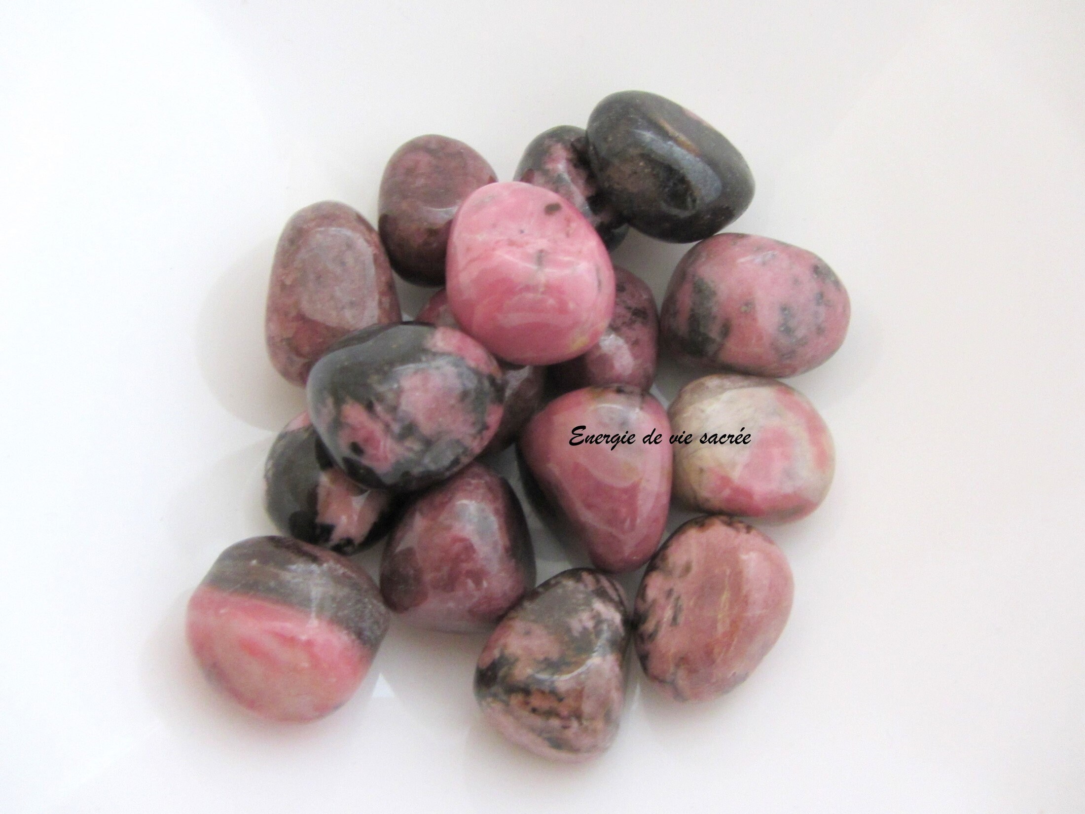 Rhodonite Pierre Roulée 10-20 mm, Qualité Aa, Guérison, Amour Inconditionnel