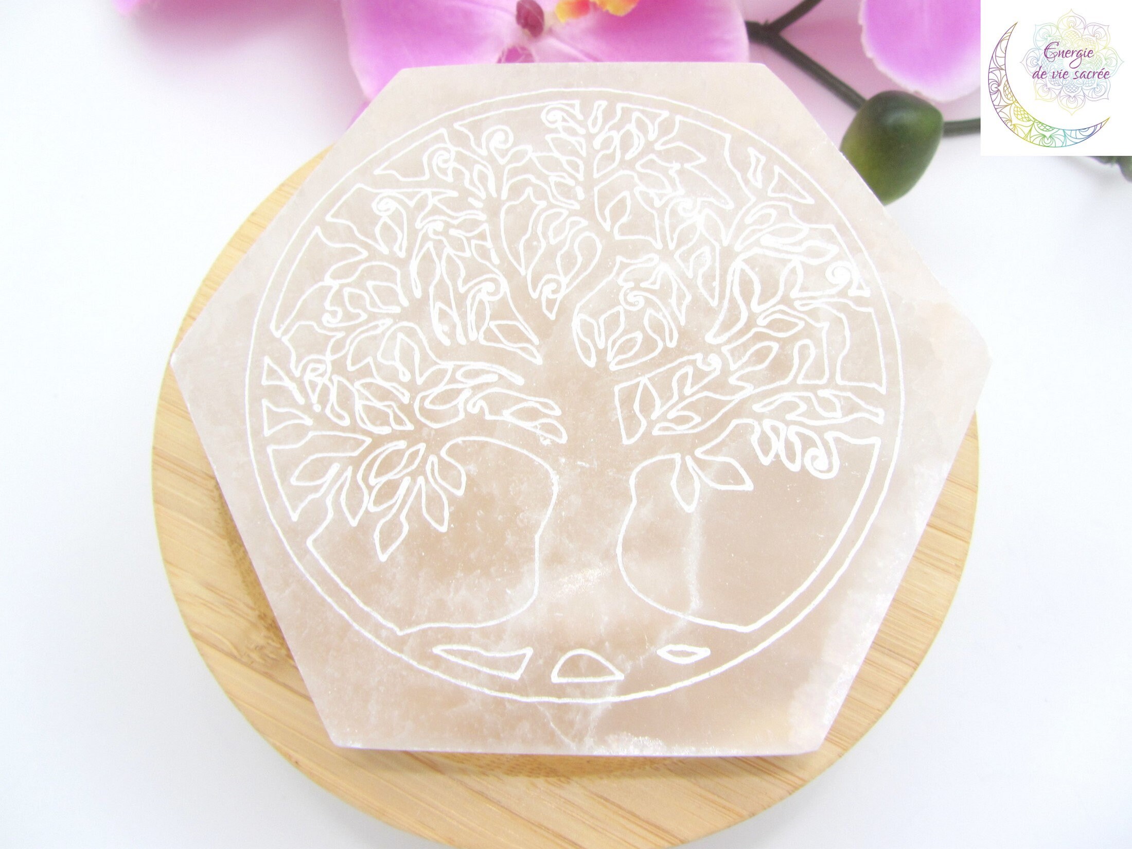 Tree of Life Selenite Crystal Charging Cleaning Tiles Tree of Life Selenite Crystal Charging Cleaning Tiles