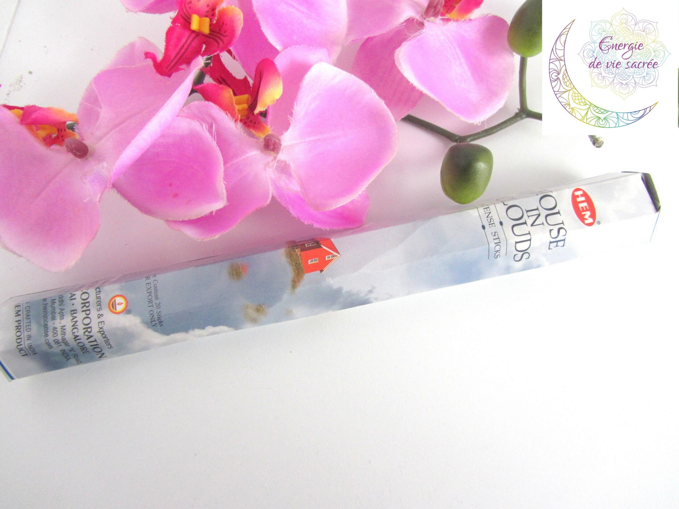 Encens Maison Dans Les Nuages, Encens Naturel d'inde Boîte de 20 Bâtonnets, Hem