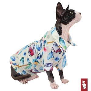 Hawaiien Shirt for Cat Sphynx | Cat clothes, Sphynx Cat clothing | Cream Color | Polocats