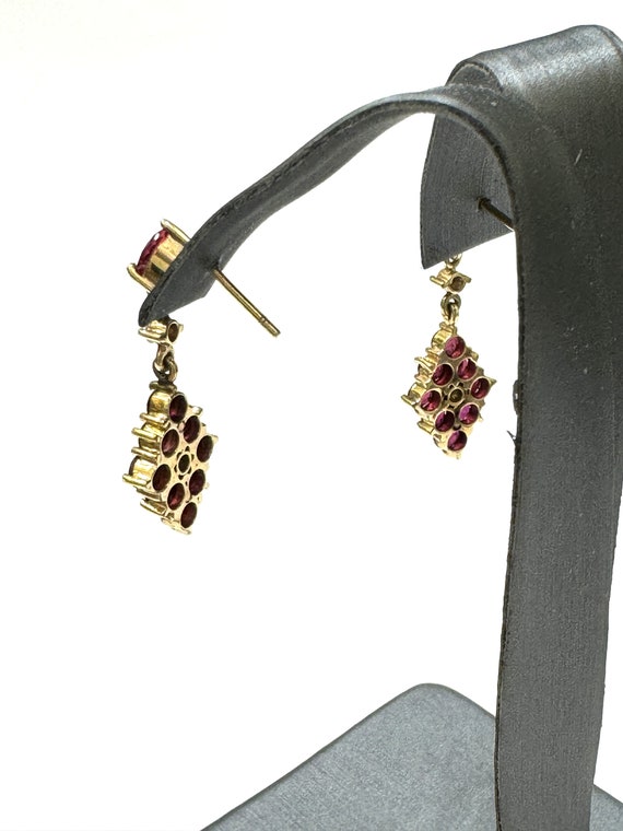 Ladies' vintage 14kt yellow gold dangling earring… - image 4