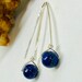 Vix reviewed Lapis lazuli earrings, lapis lazuli threaders, november birthstone, gold flecked earrings, taurus zodiac sign, sagittarius birth stone