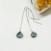 kristen reviewed Snowflake obsidian earrings, threader earrings, patterned earrings, volcanic glass earrings, volcanic jewellery, snowflake pattern jewelry