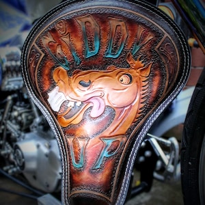 Custom solo seat bobber chopper Harley Triumph etc