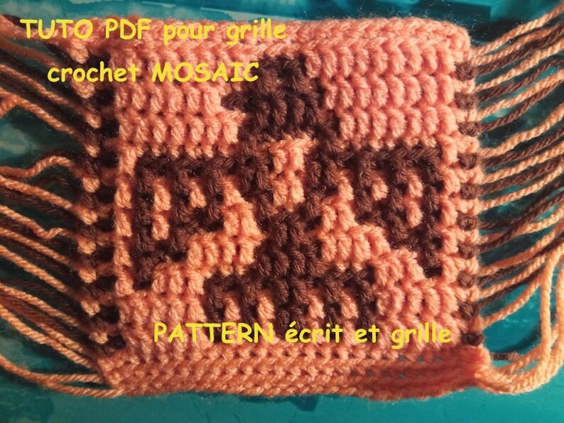 GRILLE pour crochet MOSAIC , PDF avec explications, pattern Etsy France