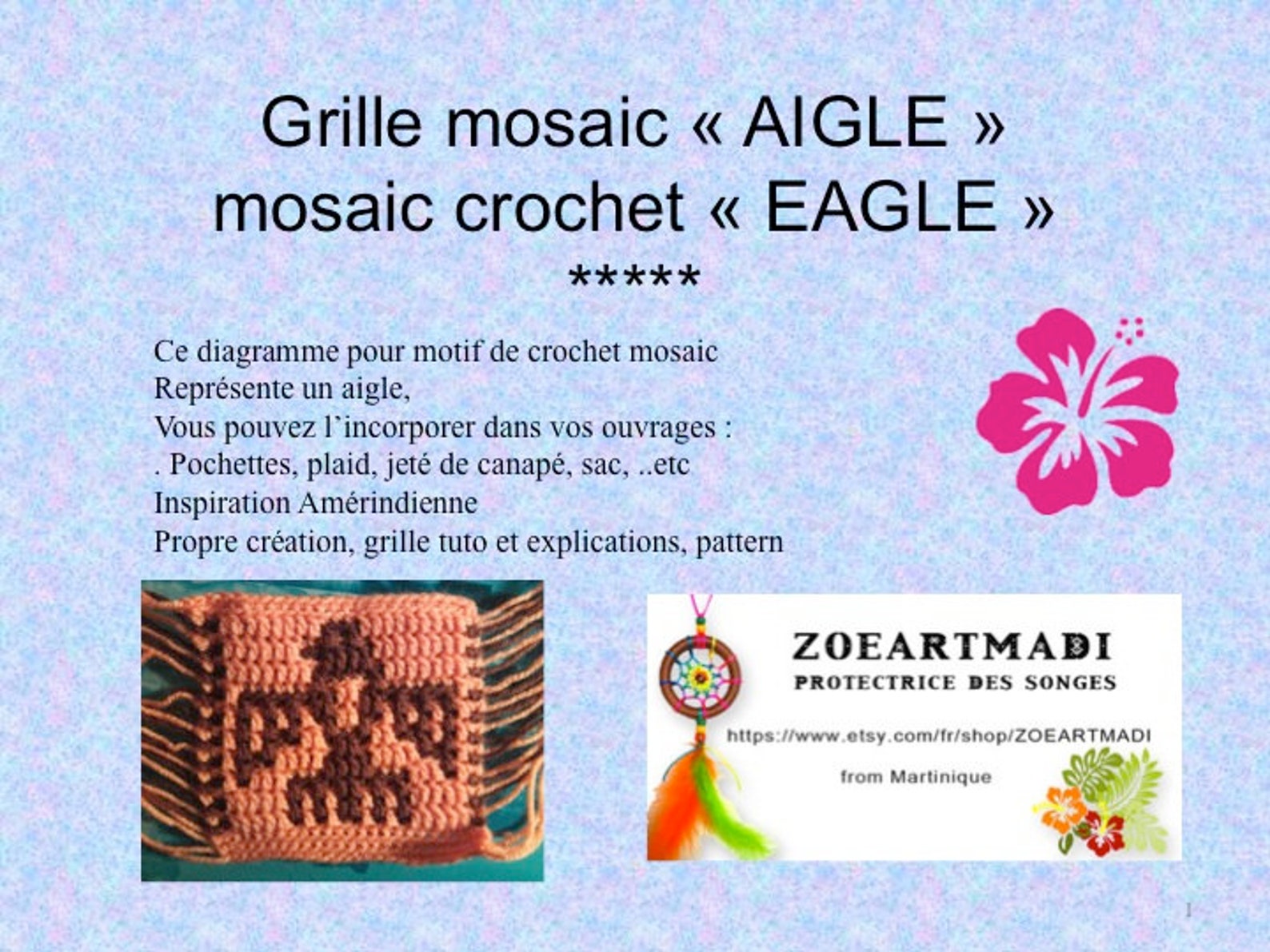 Transformer Une Photo En Grille Crochet Gratuit GRILLE pour crochet MOSAIC , PDF avec explications, pattern - Etsy France