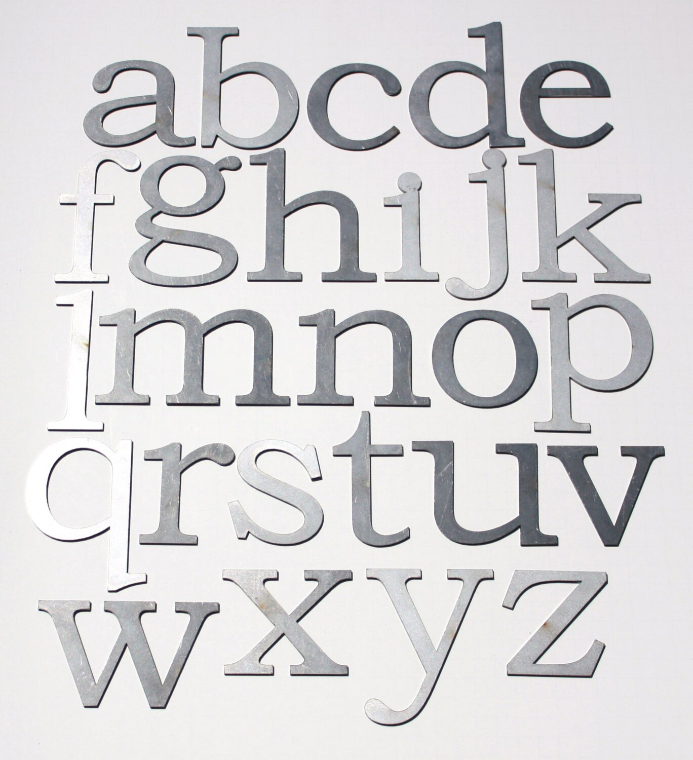 Classic 4 Lowercase Laser Cut Metal Letters Etsy