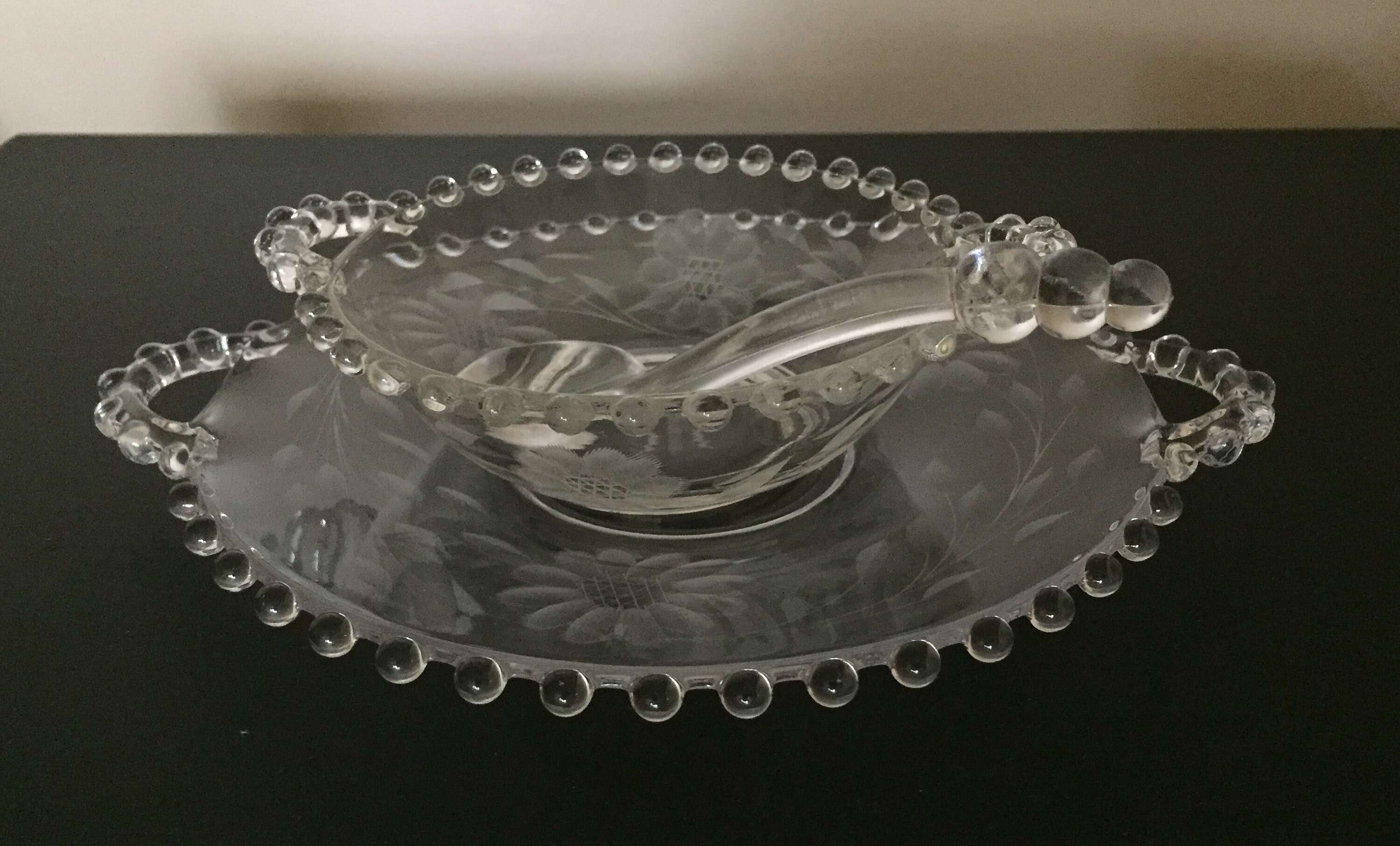 Imperial Glass Candlewick Pattern Mayonnaise Set With Bowl Etsy Canada